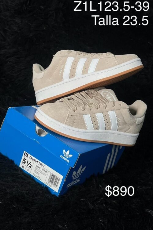 Tenis Adidas Campus 00s beige talla 23.5 MX en su caja