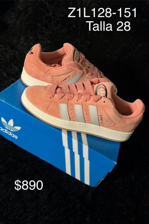 Tenis Adidas Campus 00s coral talla 28 MX en su caja