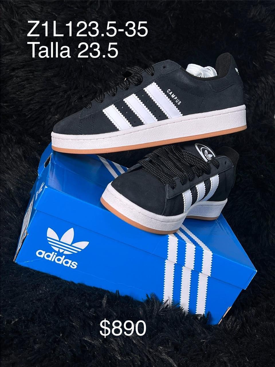 Tenis Adidas Campus 00s negro talla 23.5 MX en su caja