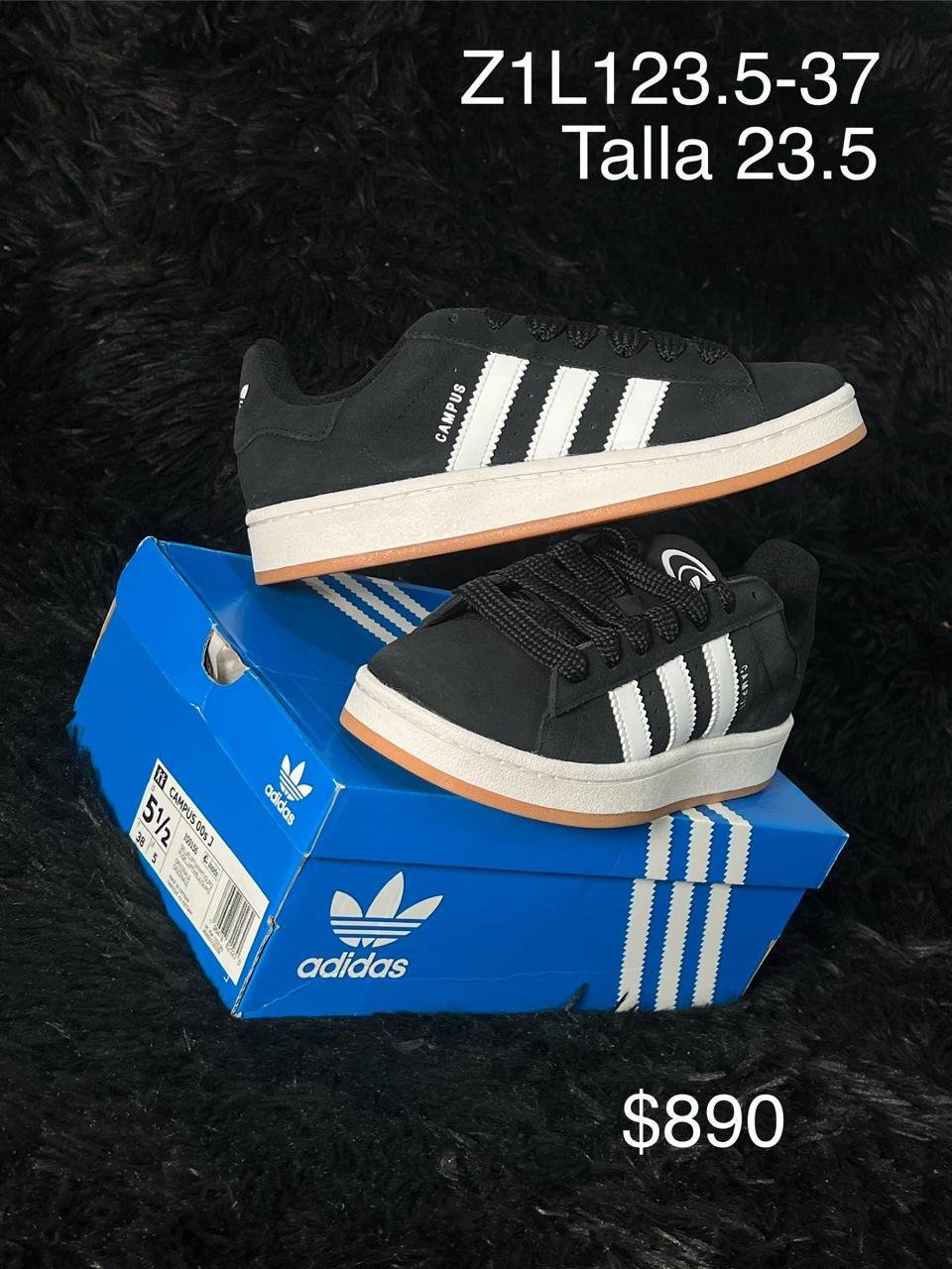 Tenis Adidas Campus 00s negro talla 23.5 MX en su caja