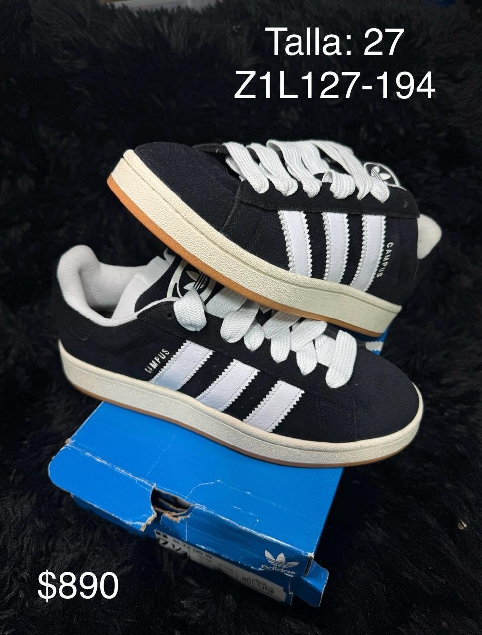 Tenis Adidas Campus 00s negro talla 27 MX en su caja