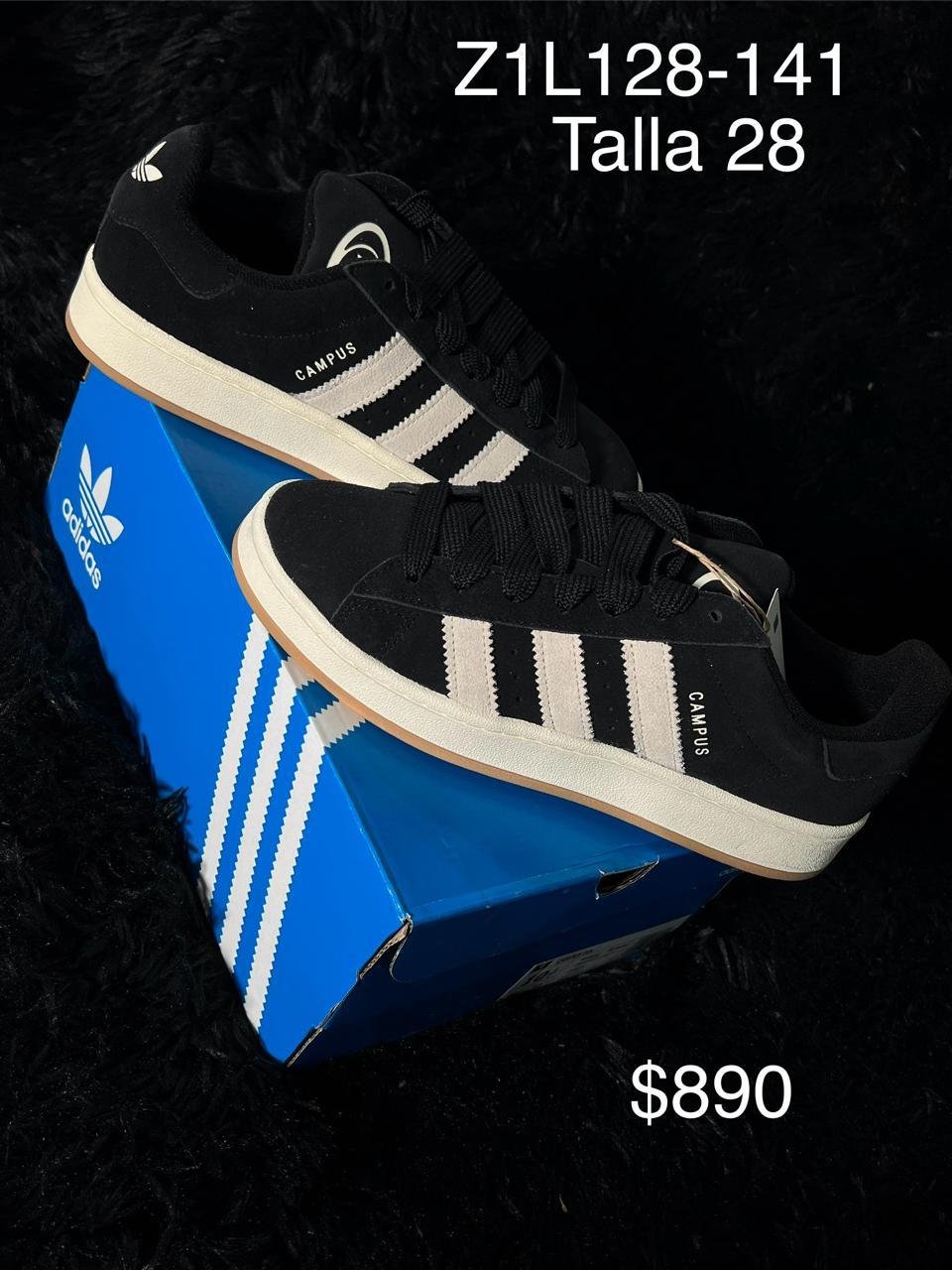 Tenis Adidas Campus 00s negro talla 28 MX en su caja
