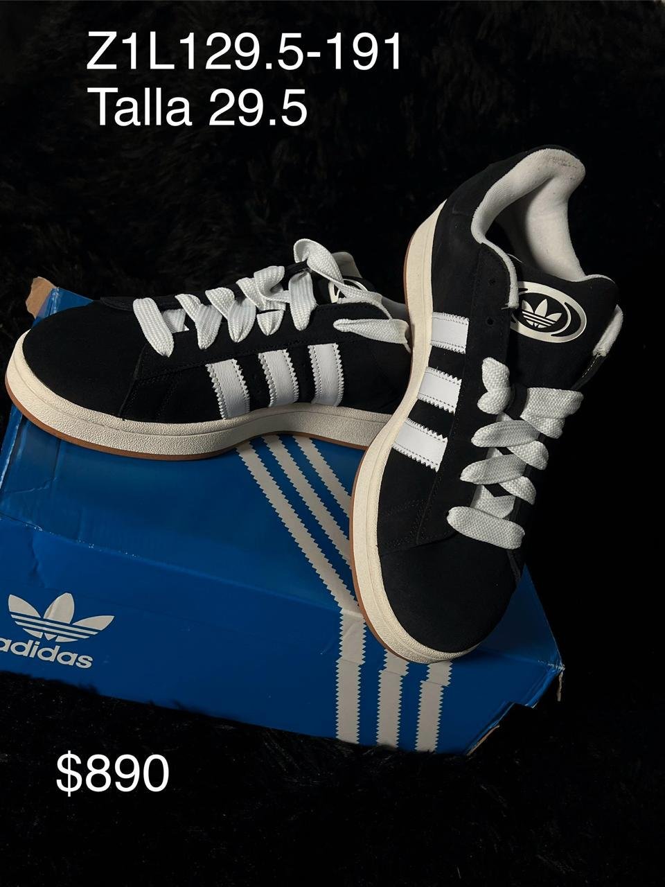 Tenis Adidas Campus 00s negro talla 29.5 MX en su caja