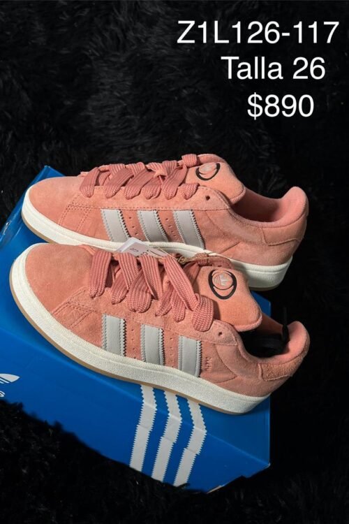 Tenis Adidas Campus 00s rosa palo talla 26 MX en su caja