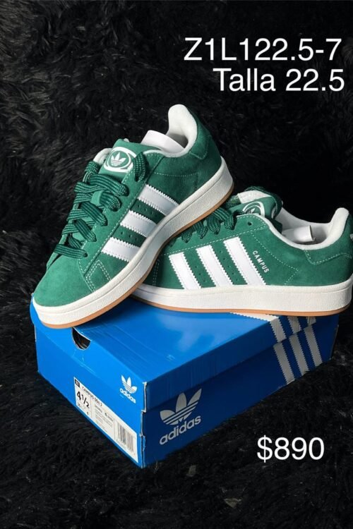 Tenis Adidas Campus 00s verde talla 22.5 MX en su caja