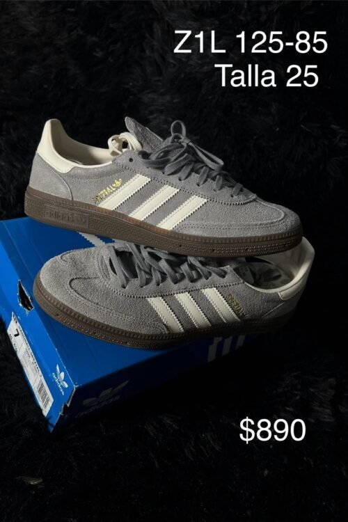 Tenis Adidas Handball Spezial gris talla 25 MX en su caja