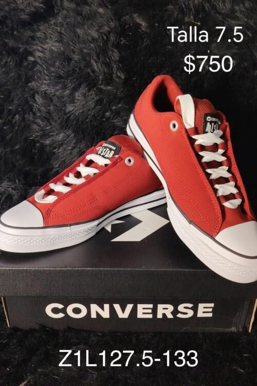 Tenis Converse All Star rojo ladrillo talla 27.5 MX en su caja