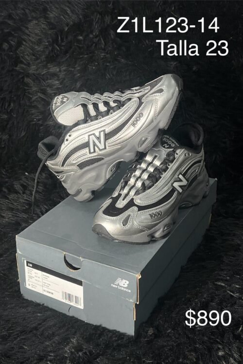 Tenis New Balance 1000 plata talla 23 MX en su caja