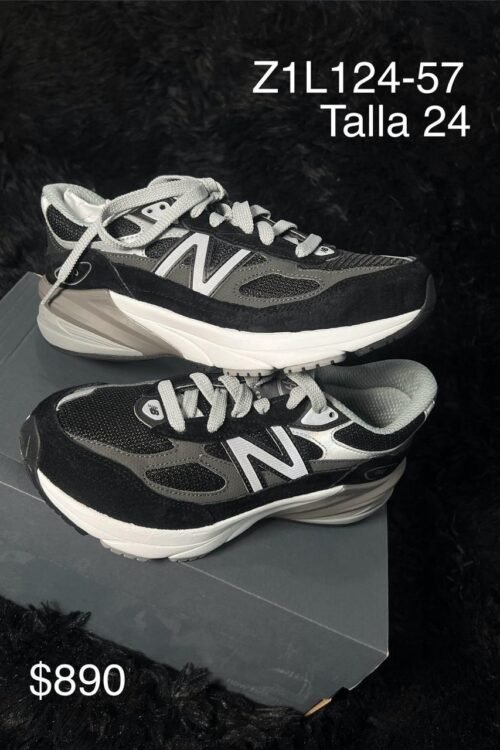 Tenis New Balance 990v6 negro talla 24 MX en su caja