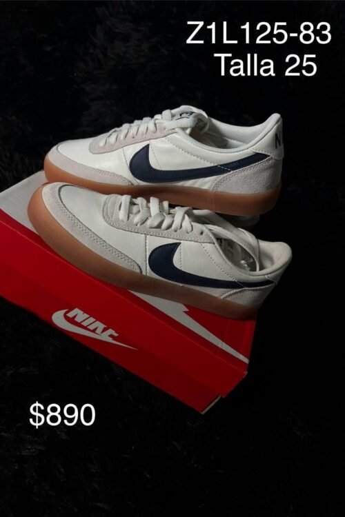 Tenis Nike Killshot 2 blanco con azul marino talla 25 MX en su caja