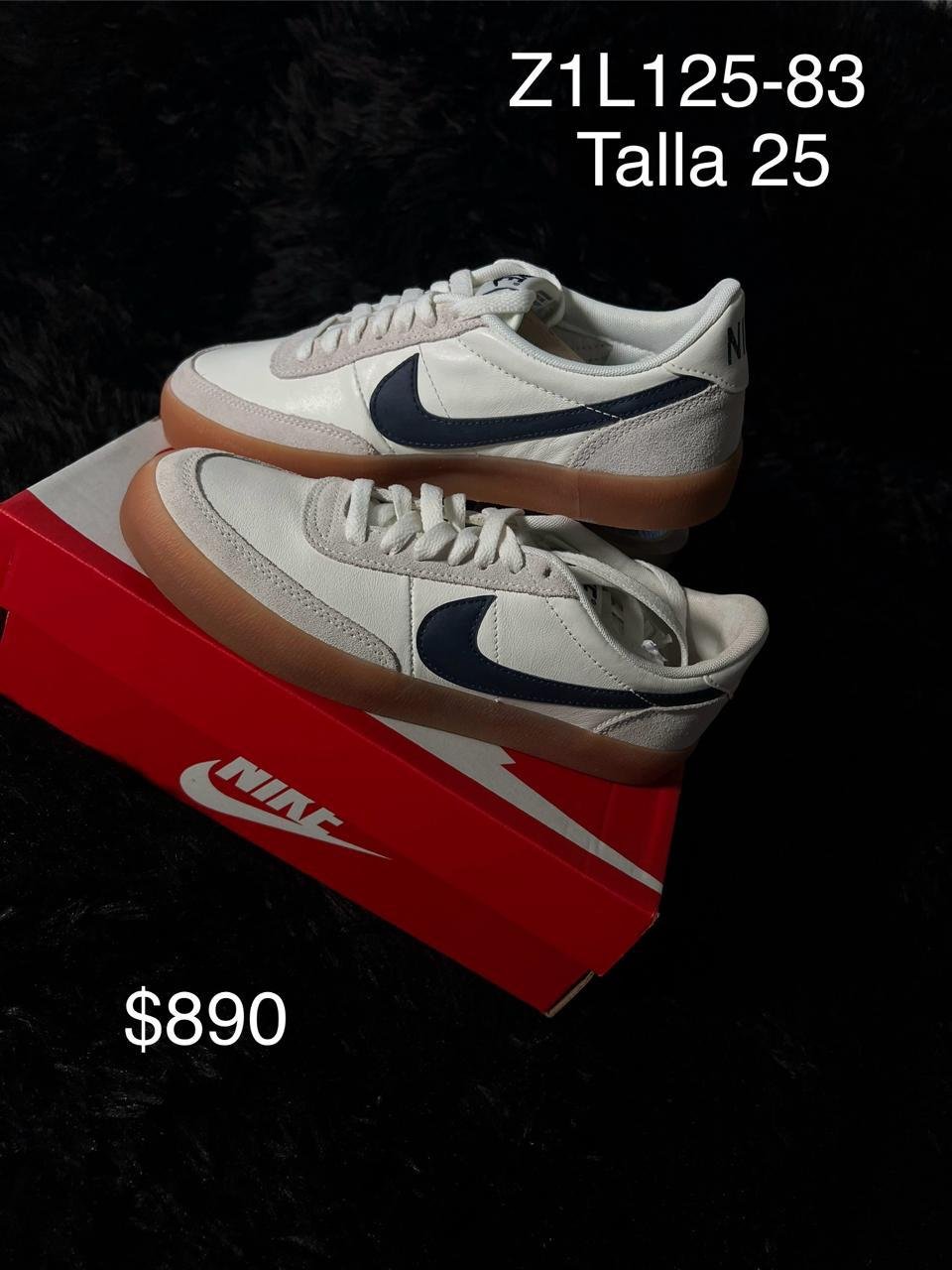 Tenis Nike Killshot 2 blanco con azul marino talla 25 MX en su caja