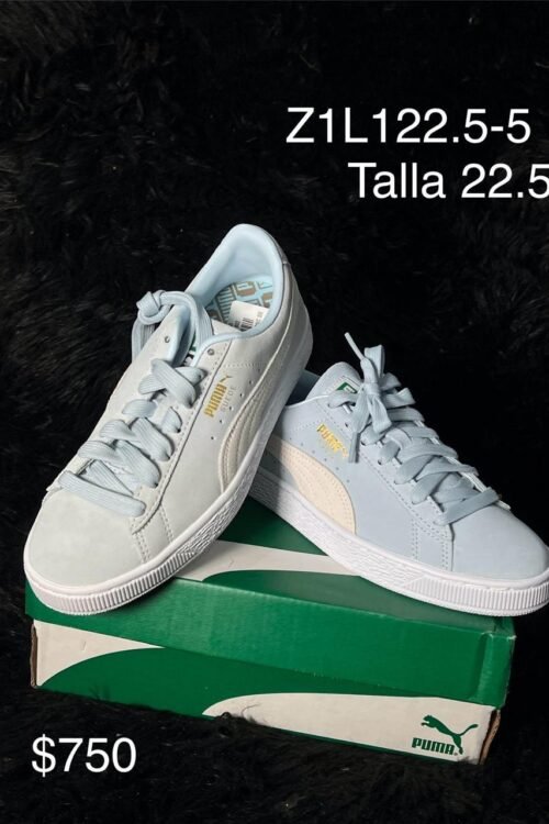 Tenis Puma Suede azul cielo talla 22.5 MX en su caja