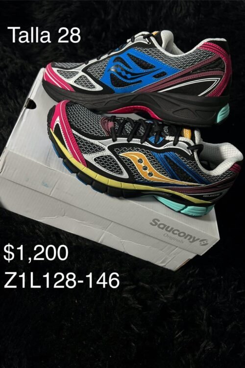 Tenis Saucony Guide multicolor talla 28 MX en su caja